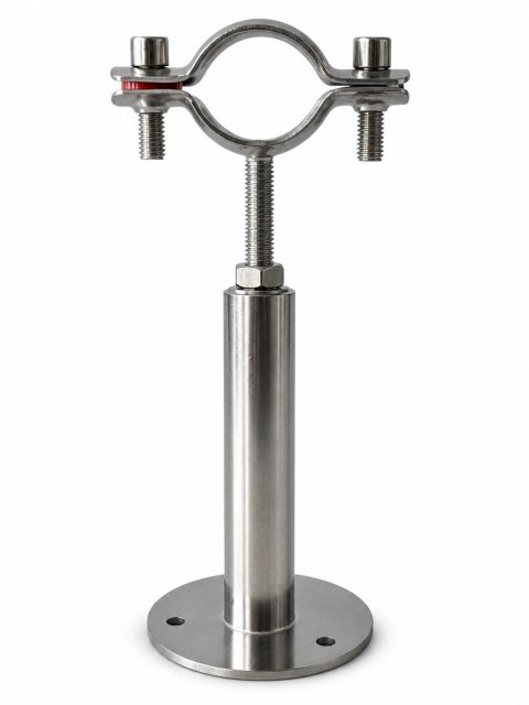 Adjustable Stainless Steel Pipe Support Bracket with Saddle Clamp