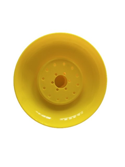 Yellow ABS Eyewash Bowl with Integral Perforated Drain Strainer