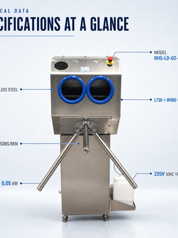 Stainless Steel Hand Sanitising Turnstile Gateway